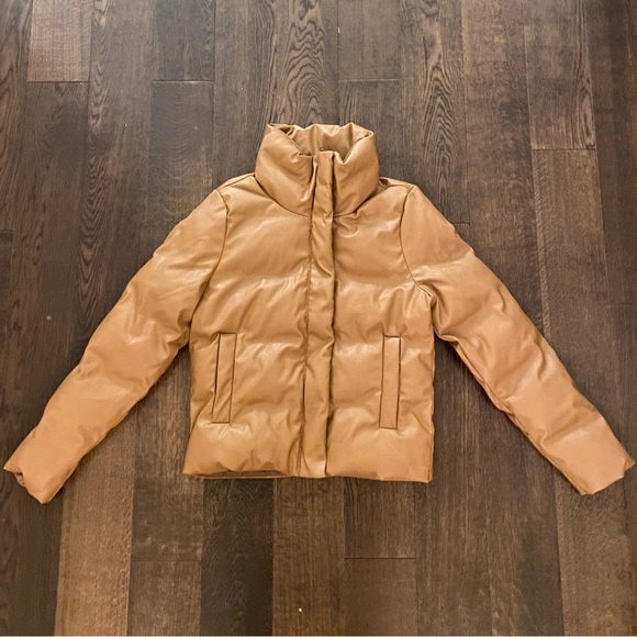 Tan/Brown Puffer Jacket - Picture 2 of 5